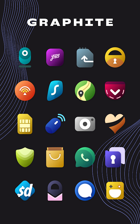 Graphite Icon Pack Mod 螢幕截圖 2