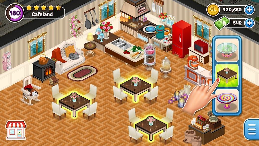 Cafeland - Restaurant Cooking Mod স্ক্রিনশট 1