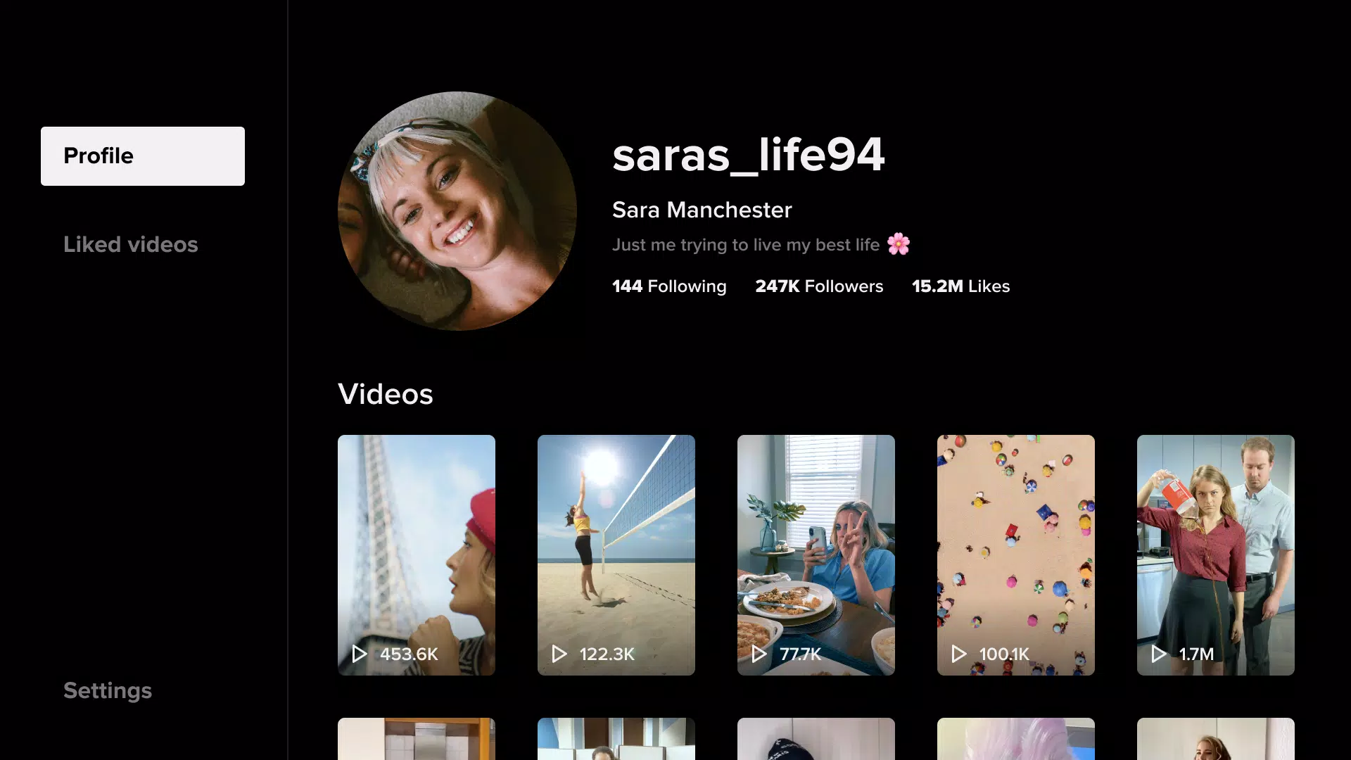 TikTok for Android TV Zrzut ekranu 3