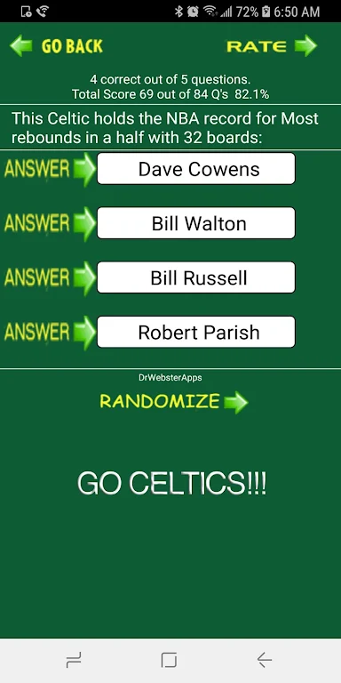 Trivia & Schedule Celtics fans应用截图第1张