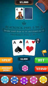 Casino BlackJack 21 Card Game Zrzut ekranu 1
