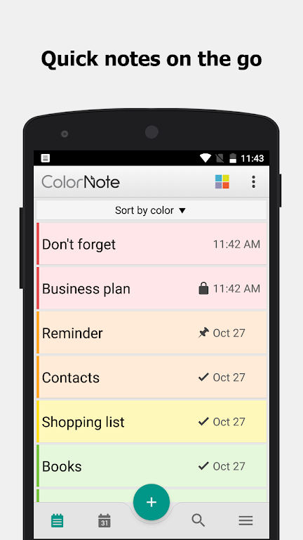 ColorNote ဖန်သားပြင်ဓာတ်ပုံ 0