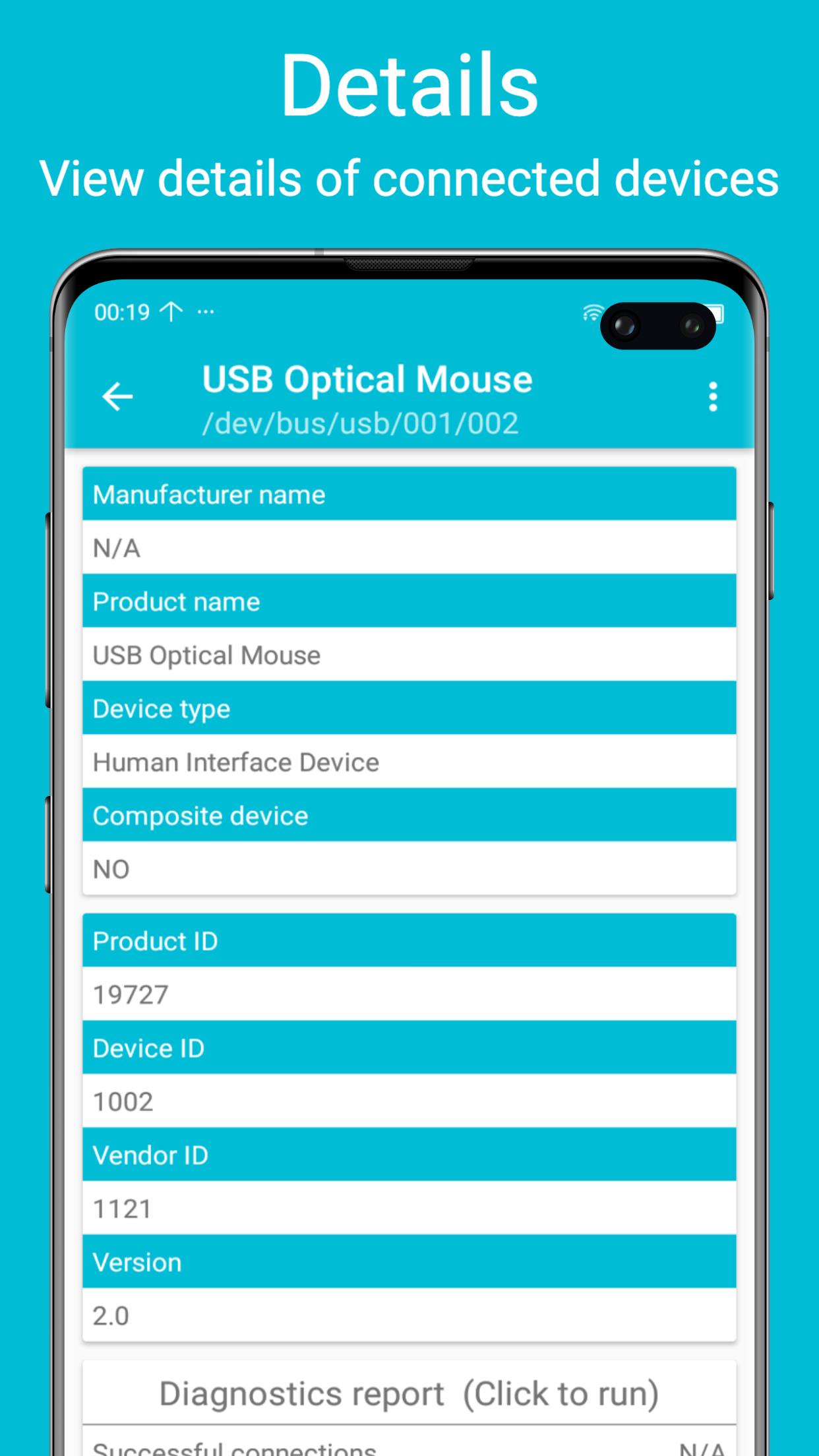 USB diagnostics Screenshot 1