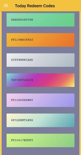 Redeem Codes 螢幕截圖 1
