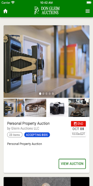 Don Gleim Auctions 螢幕截圖 2