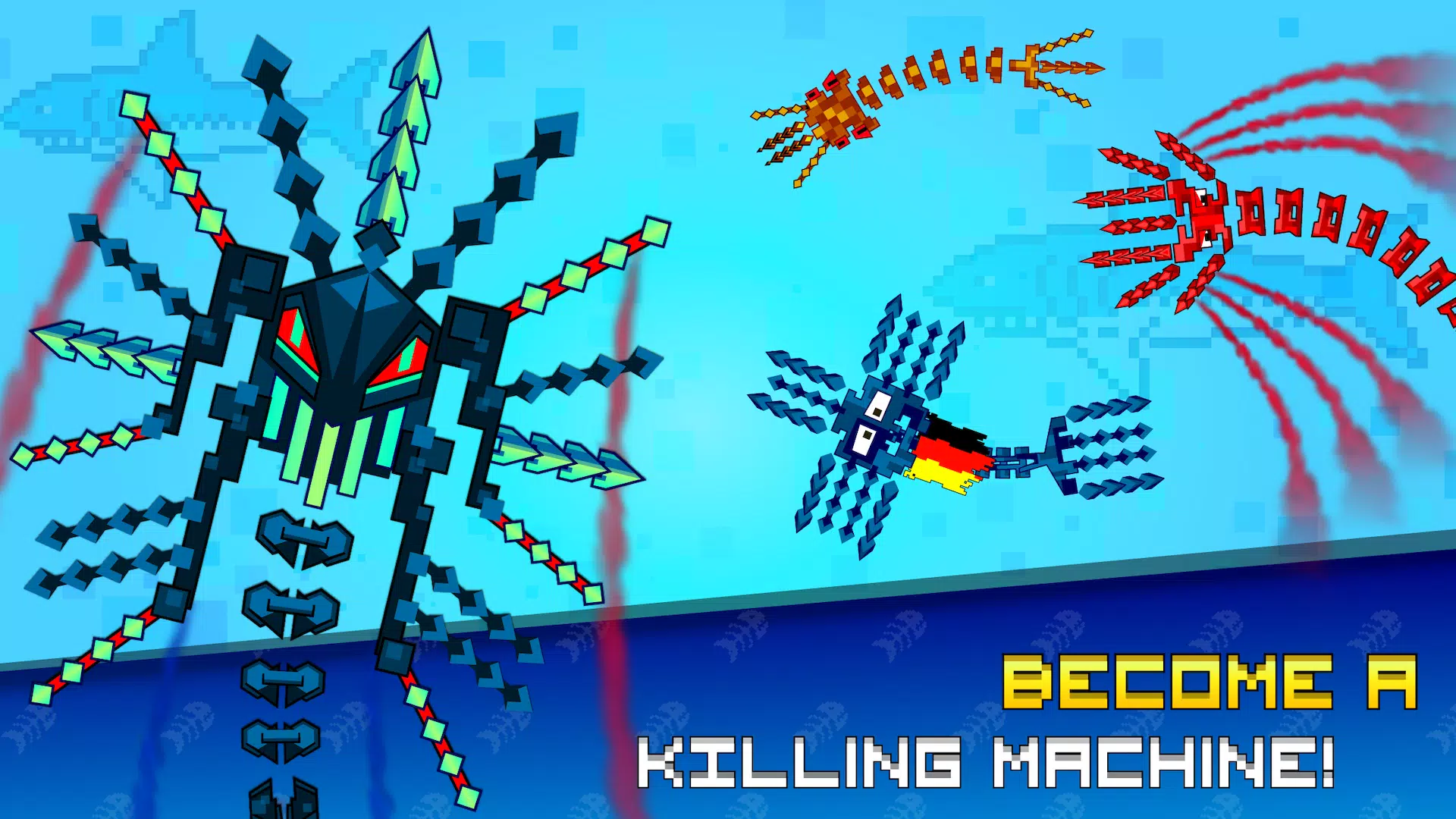 Pixel Sword Fish io Schermafbeelding 1