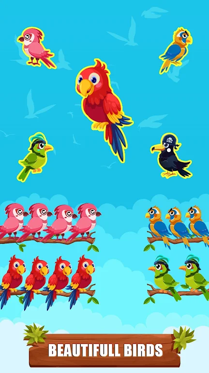 Bird Sort Color - Puzzle Games Captura de pantalla 1