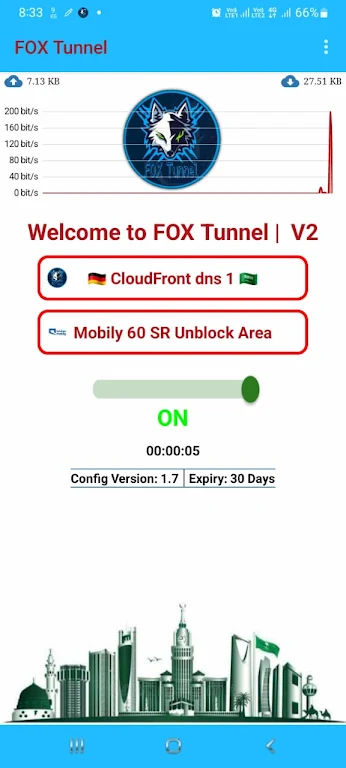 Fox Tunnel - Secure Fast VPN Schermafbeelding 1