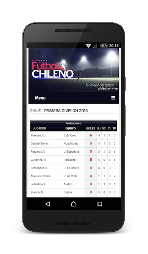 Live Chilean Soccer 螢幕截圖 0