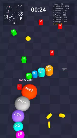 Cube Arena 2048: Merge Numbers Ảnh chụp màn hình 0