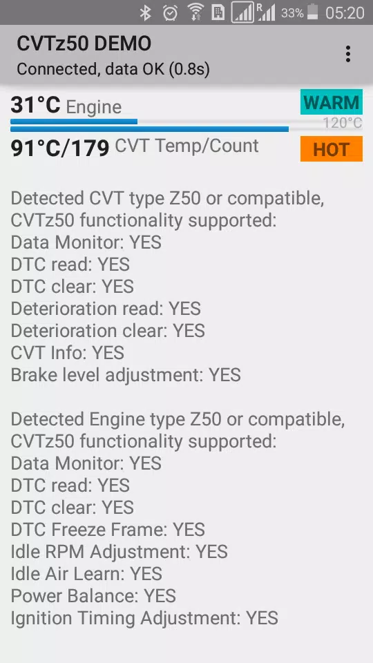 CVTz50 DEMO স্ক্রিনশট 1