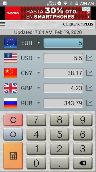 Currency Converter Plus Screenshot 0