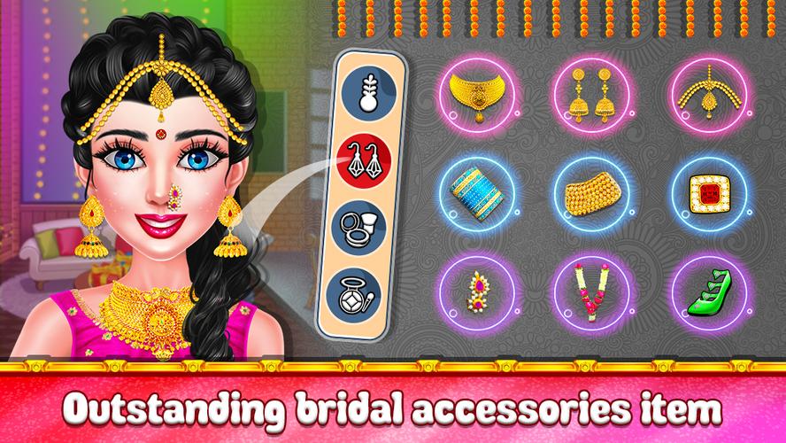 Indian Wedding Makeup Dressup Captura de tela 0