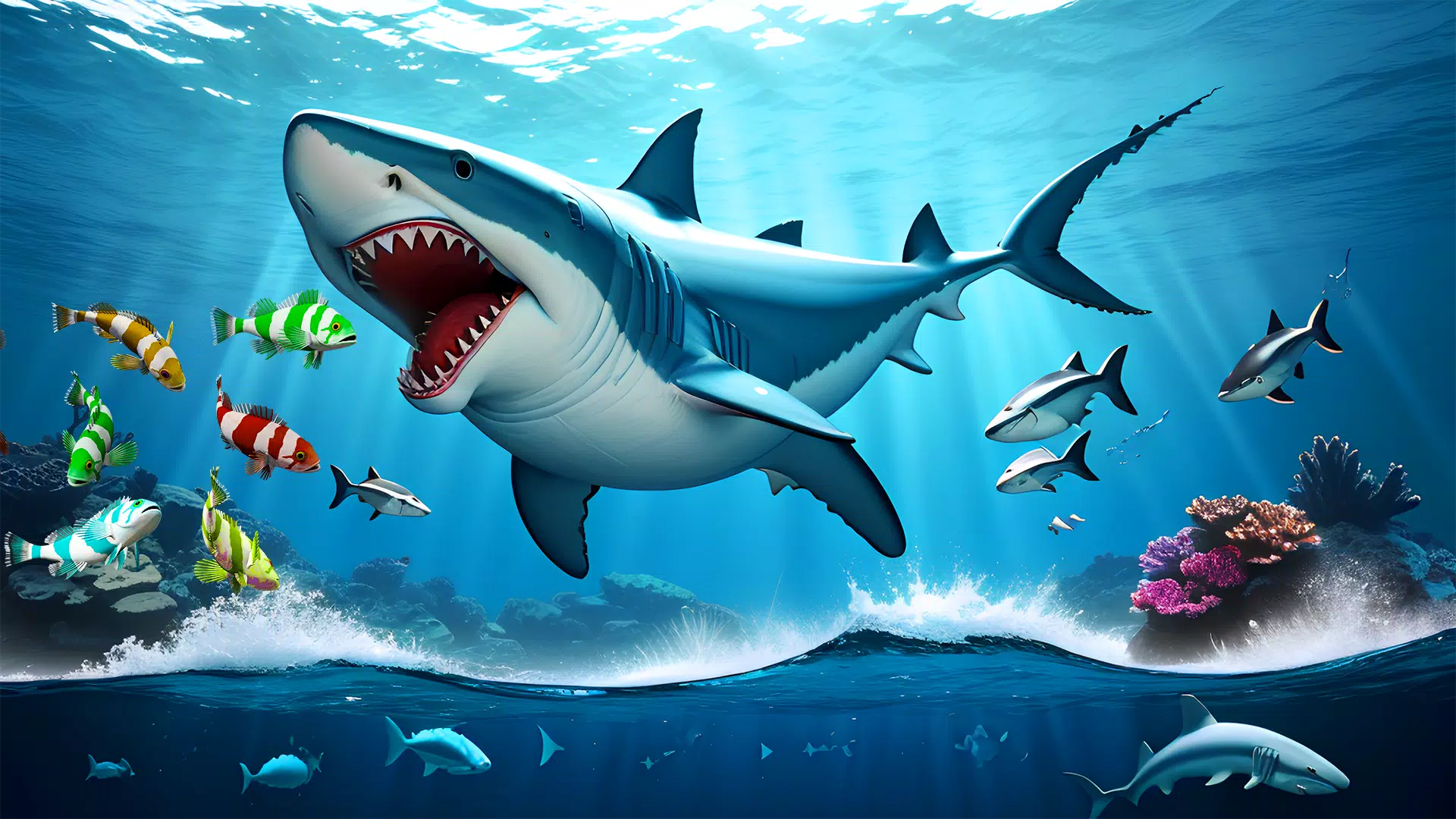 Shark Attack Games Offline Captura de pantalla 2