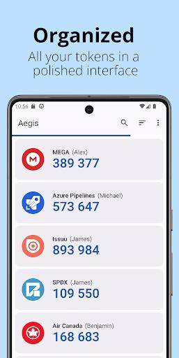 Aegis Authenticator - 2FA App 螢幕截圖 0