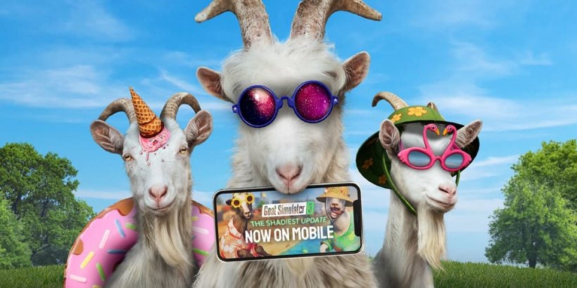 Goat Simulator 3Bản cập nhật Shadiest của <🎜>\ cuối cùng cũng có mặt trên thiết bị di động với niềm vui mới theo chủ đề mùa hè