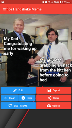 Office Handshake Meme Creator Captura de pantalla 1