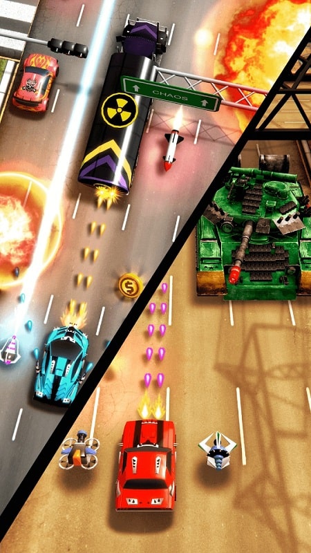Chaos Road: Combat Car Racing 螢幕截圖 1