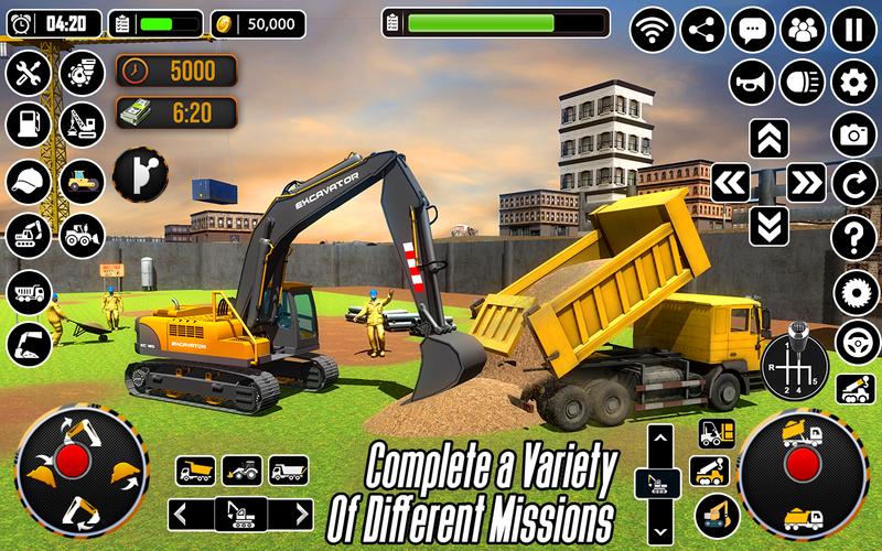 City Heavy Excavator Crane 3D Screenshot 1