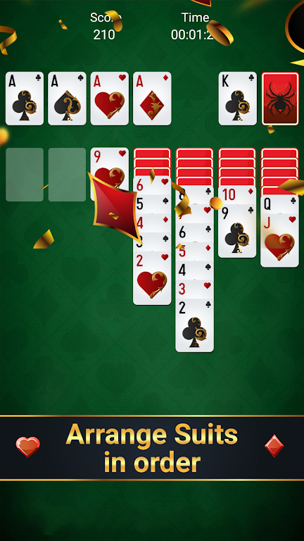 Free spider solitaire - classic solitaire स्क्रीनशॉट 2