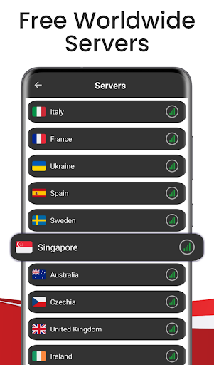 Singapore VPN - Unlimited Fast Zrzut ekranu 2