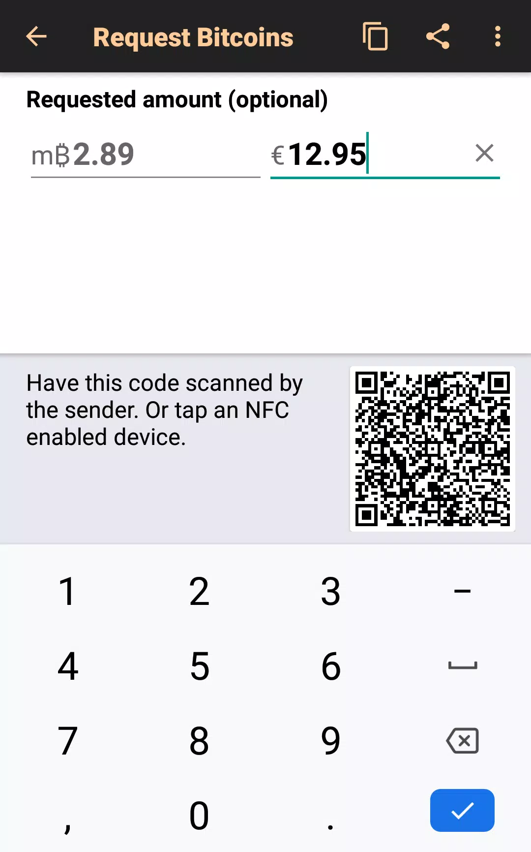 Bitcoin Wallet Tangkapan skrin 2