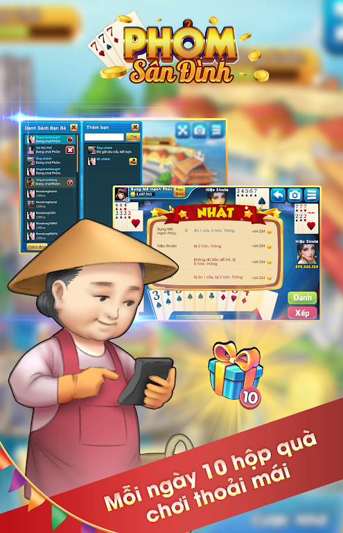 Phỏm Sân Đình - Tá Lả - Tú Lơ Khơ - Phỏm应用截图第2张