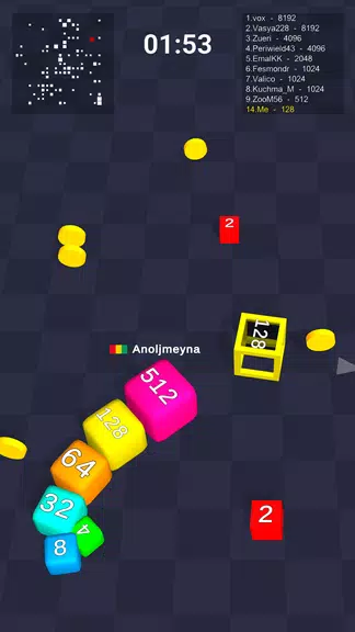 Cube Arena 2048: Merge Numbers Ảnh chụp màn hình 2