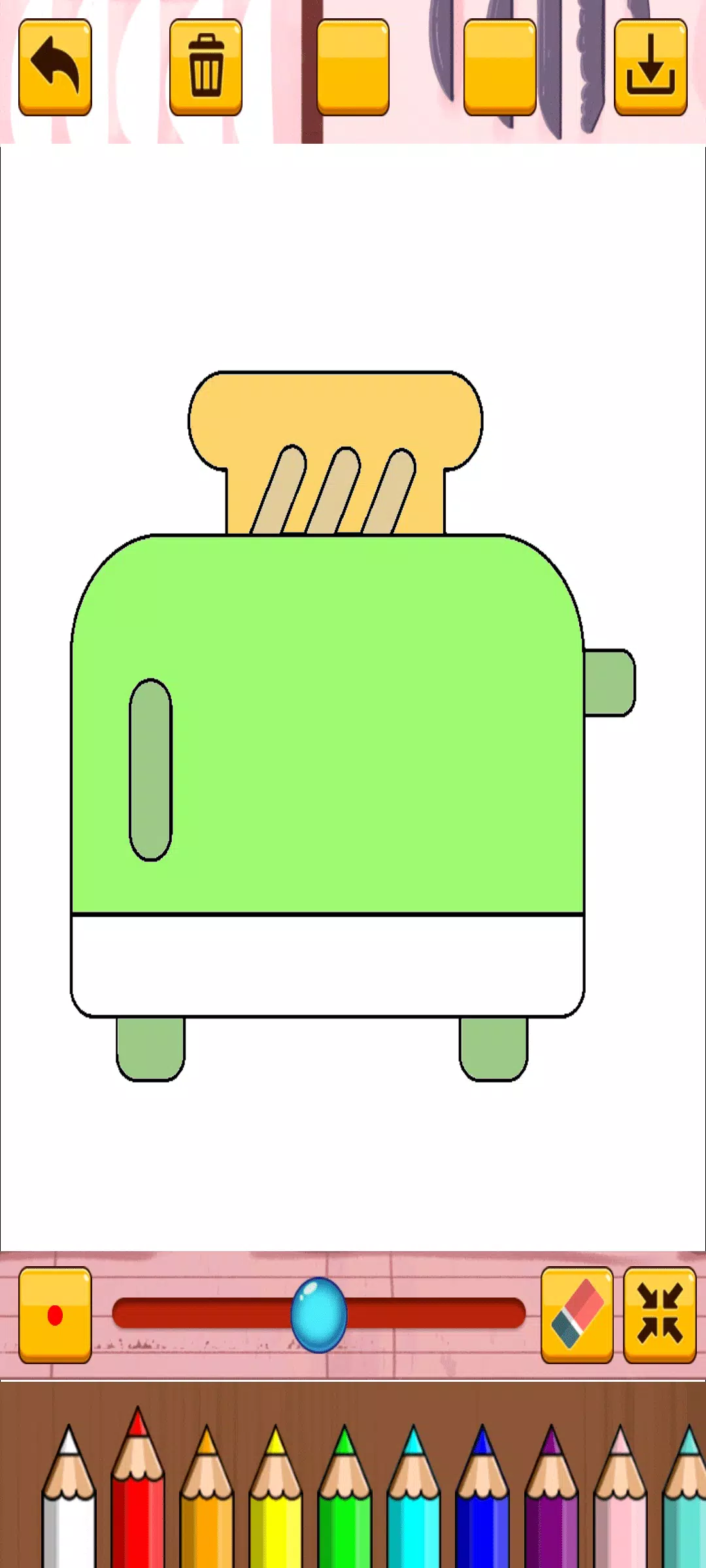 Coloring Kitchen Tools 螢幕截圖 3