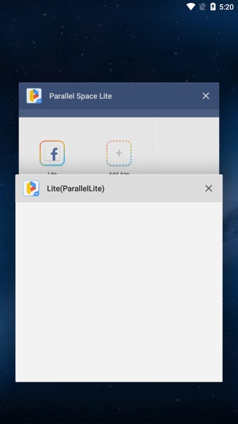 Parallel Space Lite－Dual App Скриншот 1