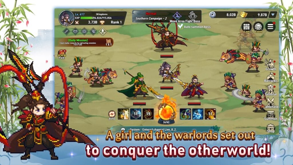 Otherworld Three Kingdoms၊ A Dynasty Legends-Style ဂိမ်း၊ Android ပေါ်တွင် ချပေးသည်။