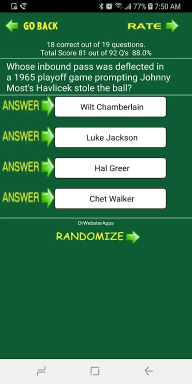 Trivia & Schedule Celtics fans应用截图第3张