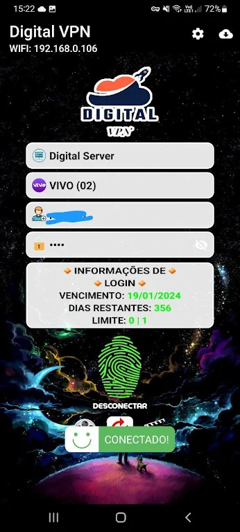 DigitalVPN Captura de pantalla 1