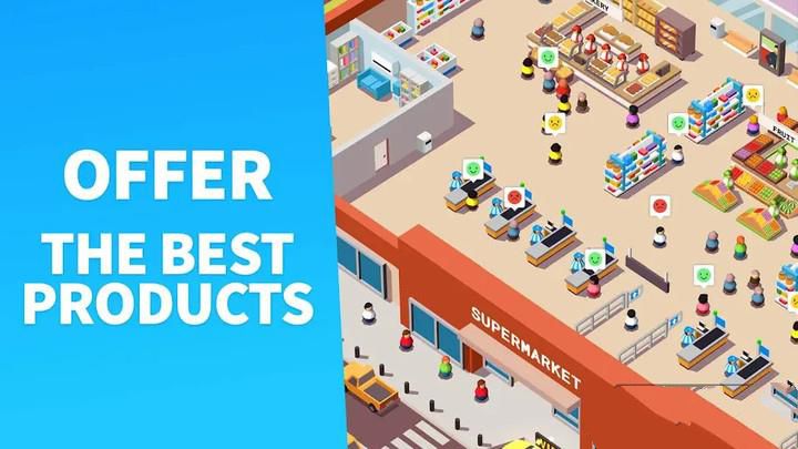 Idle Supermarket Tycoon Tiny Shop Game Ảnh chụp màn hình 1