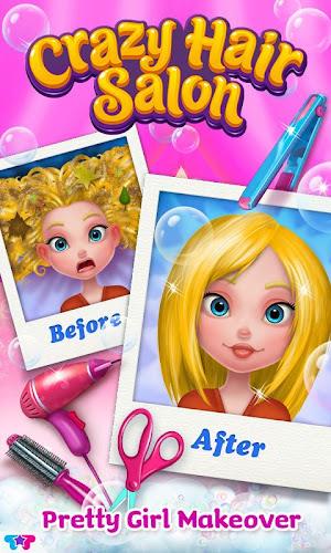 Crazy Hair Salon-Girl Makeover Ảnh chụp màn hình 0