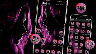 Dark Girl Launcher Theme Ảnh chụp màn hình 0