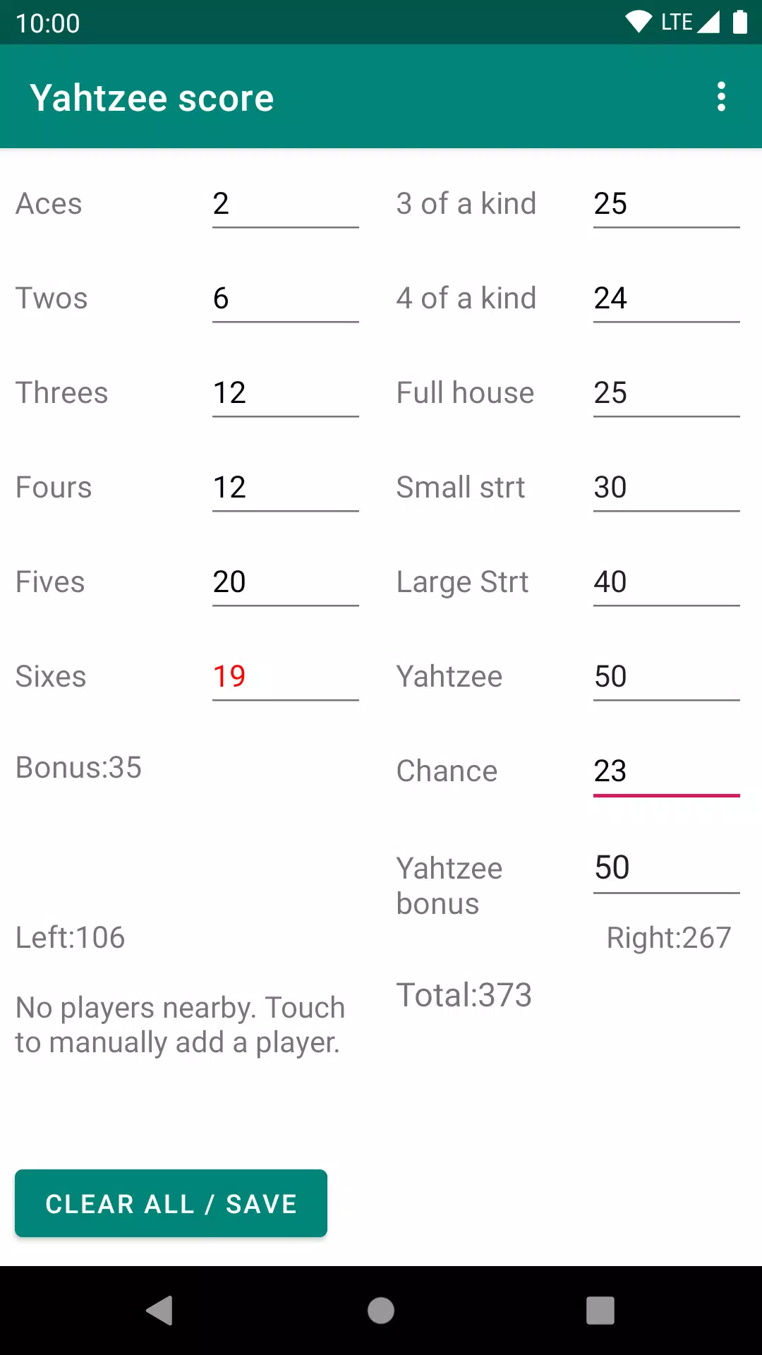 Yatzy score应用截图第0张
