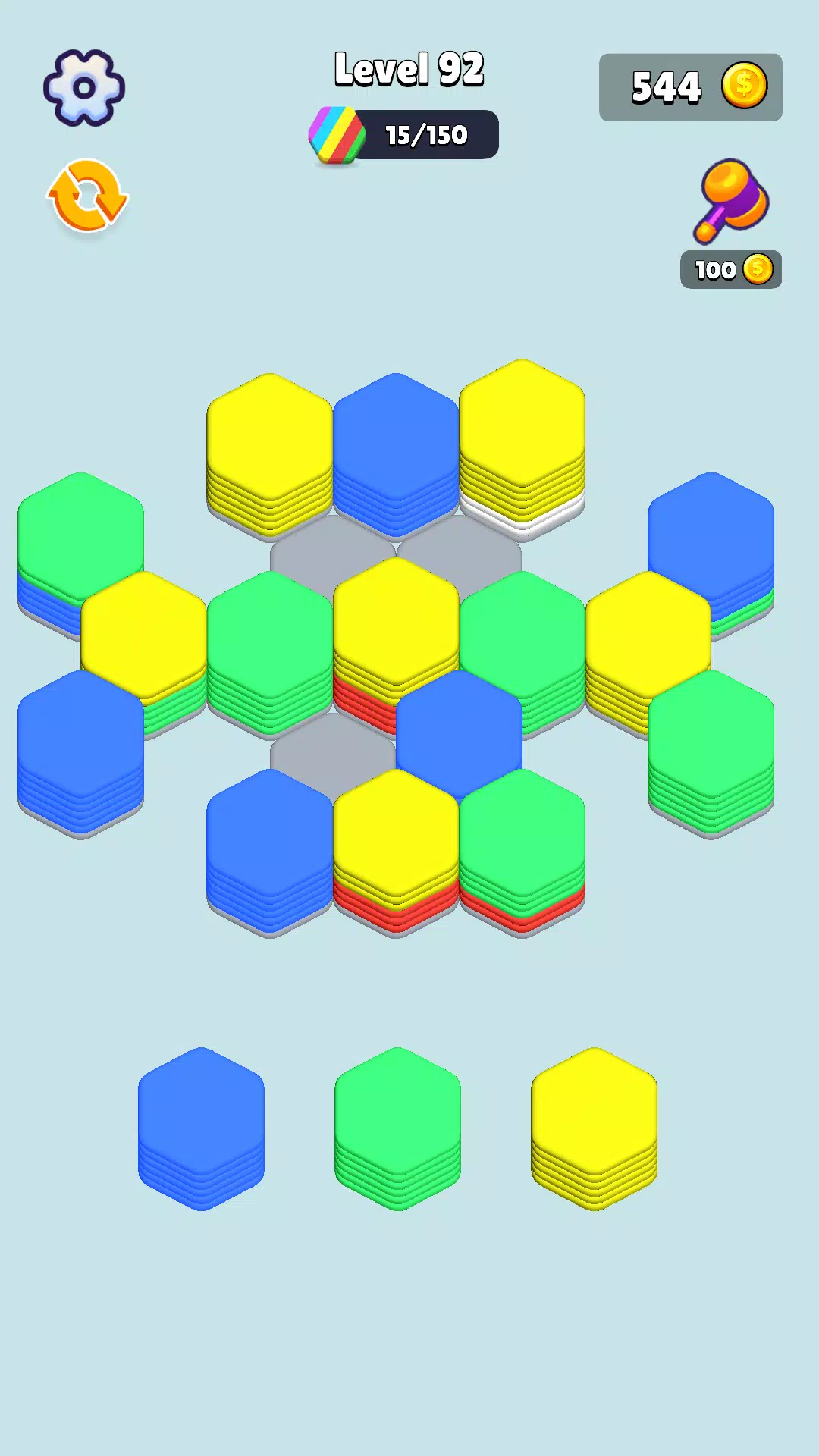 Stack Hexa Sort: Puzzle Match ဖန်သားပြင်ဓာတ်ပုံ 2