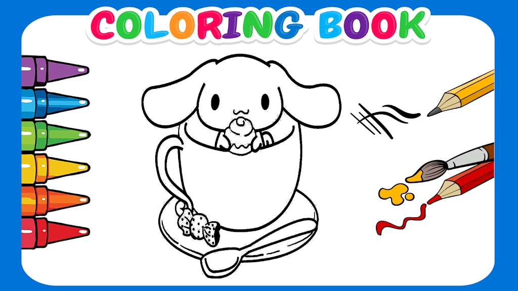 Cute Cinnamoroll coloring book应用截图第0张