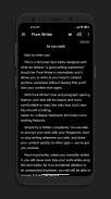 Pure Writer Never Lose Content Editor & Markdown Screenshot 0