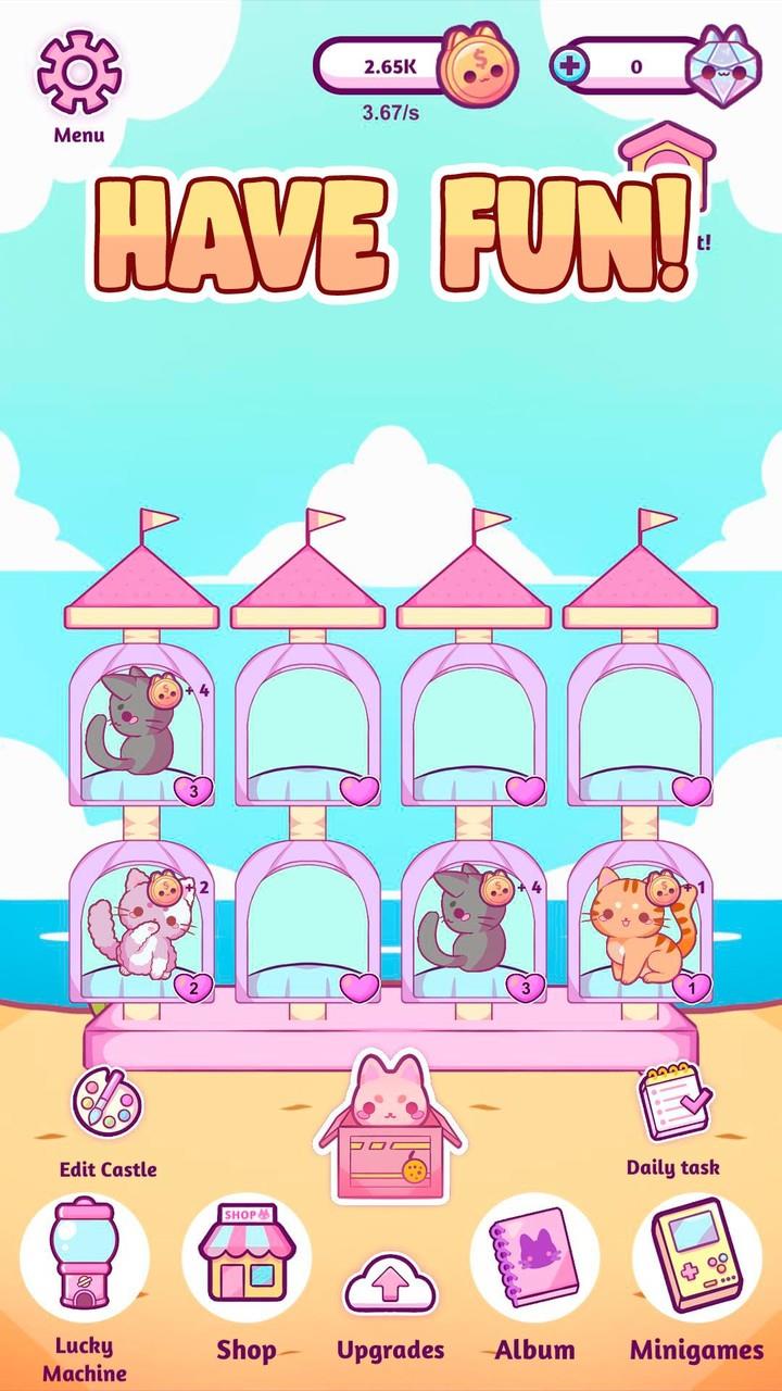 Cat Castle : Merge cute cats ภาพหน้าจอ 3