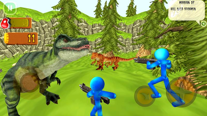 Stickman Dinosaur Hunter Screenshot 0