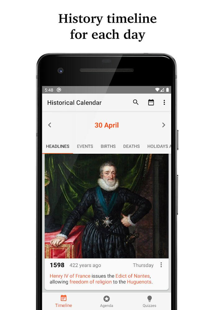 Historical Calendar Mod Capture d'écran 0