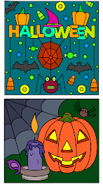 Halloween Color by Number Book Screenshot 0