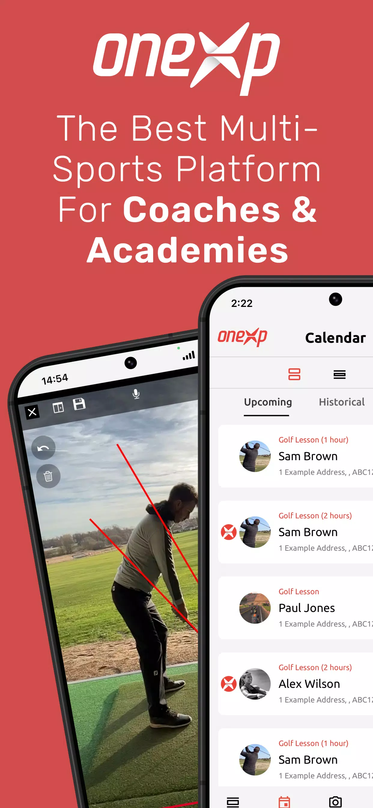 Schermata OneXp: Sports Coaching App 0