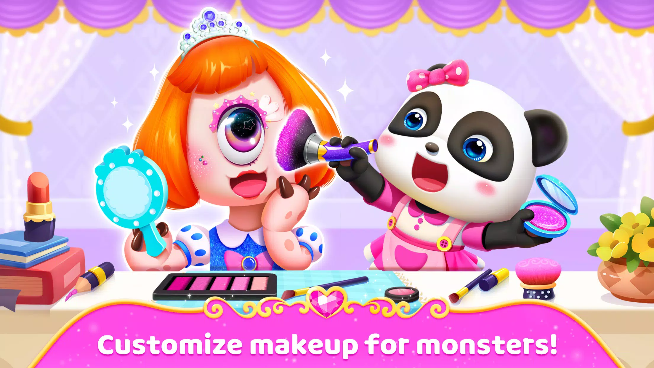 Little Monster's Makeup Game Ảnh chụp màn hình 1