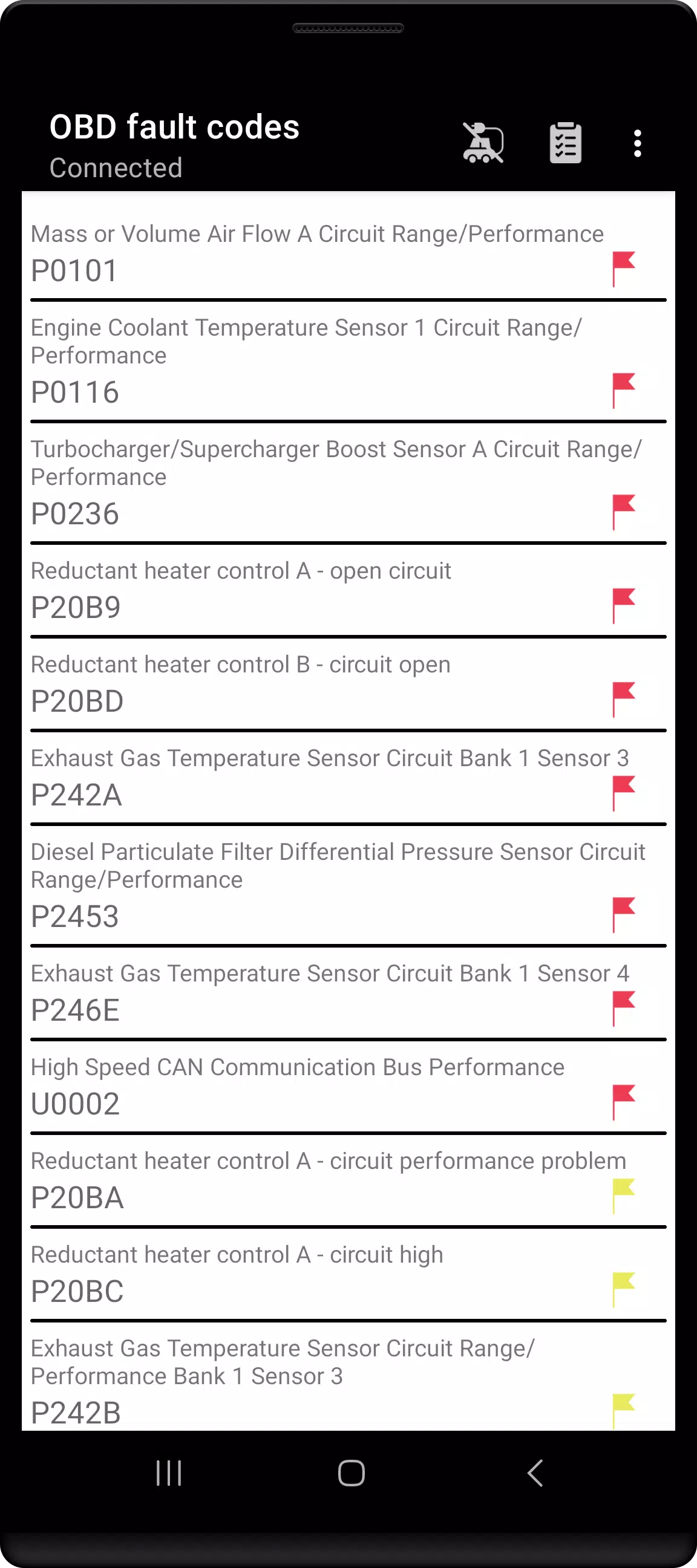 Tor OBD2 Diagnostics Capture d'écran 2