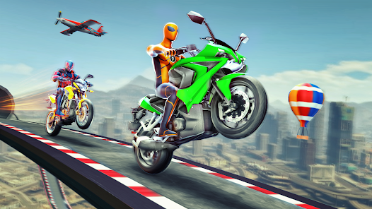 Super Hero Bike: Racing Game ဖန်သားပြင်ဓာတ်ပုံ 1