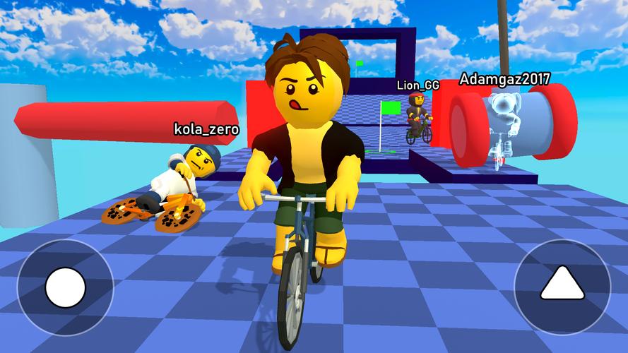 Obby bike: Parkour Adventure Screenshot 1