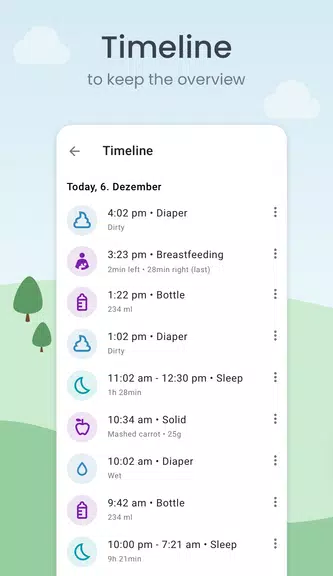 Baby Tracker: Sleep & Feeding Capture d'écran 2